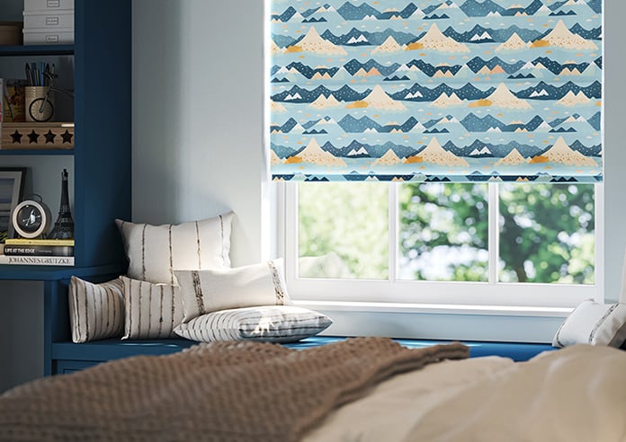 Serene Summit, Frost - Motorised Roman Blind - Image 5